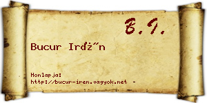 Bucur Irén névjegykártya