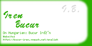 iren bucur business card